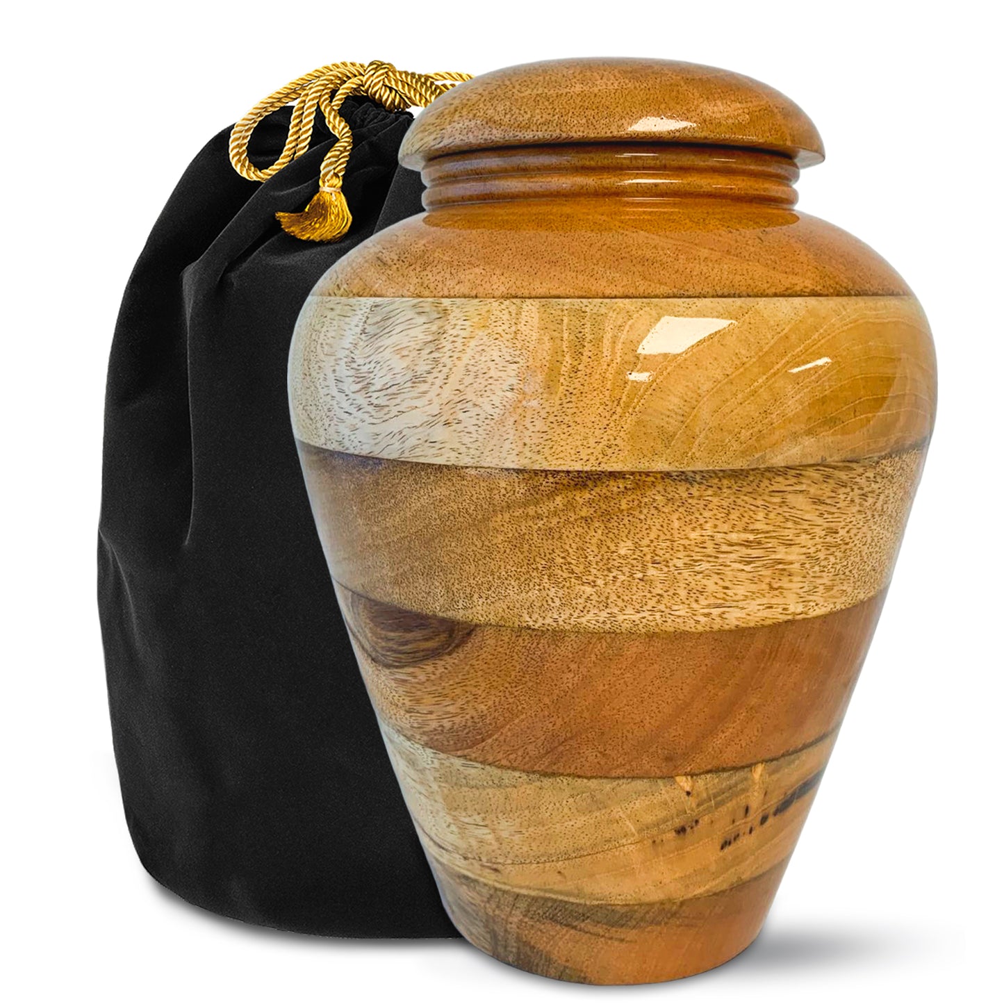 Handcrafted Wooden Urn for Human Ashes – A Natural, Timeless Tribute to a Life Well Lived and Deeply Loved – Large Adult Legacy Memorial for Men or Women