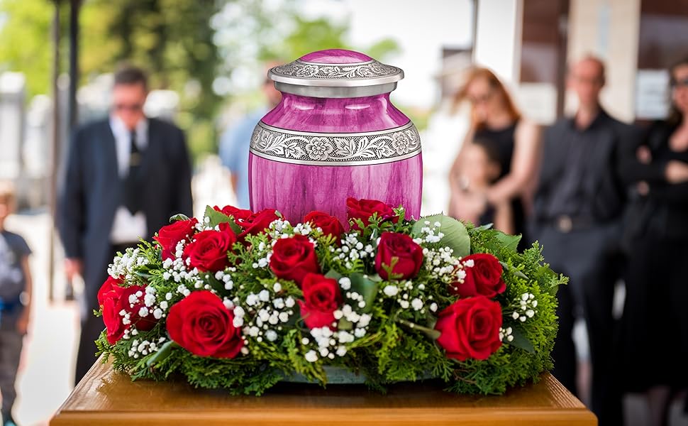 Watercolors Purple Adult Urn for Ashes