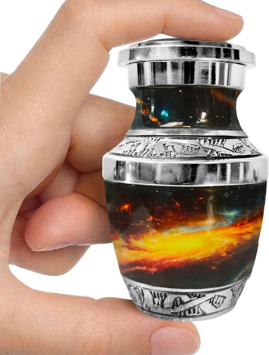 Small Keepsake Urn for Human Ashes -  Celestial Journey