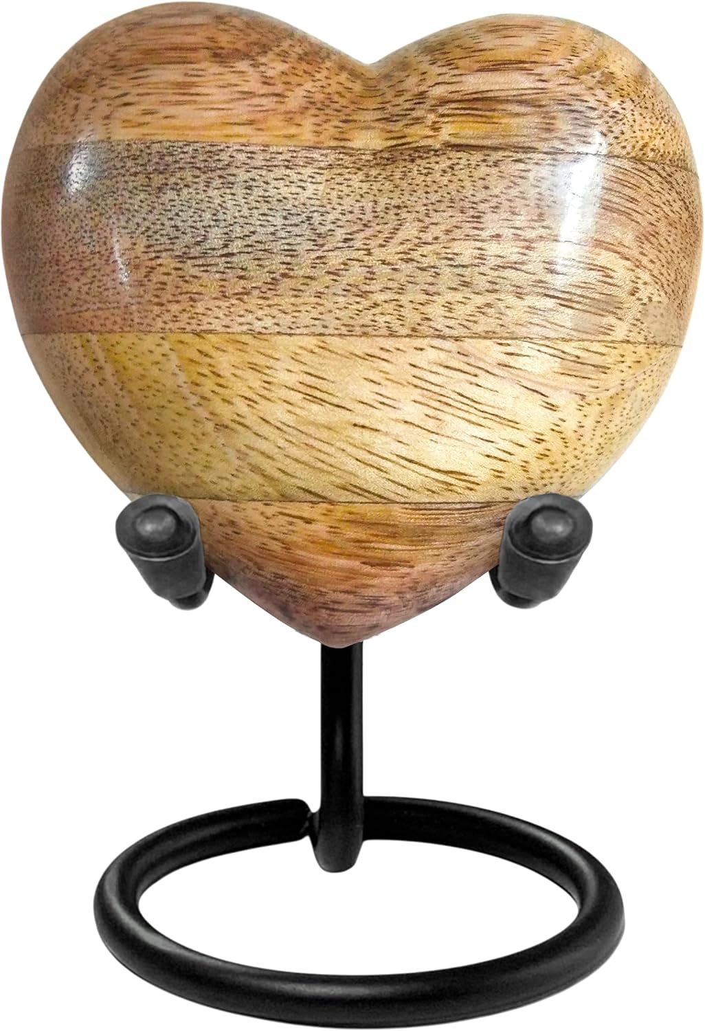 Heart Shaped Wooden Keepsake Urn – A Warm, Natural Tribute to Cherished Memories – Small Memorial for Human Ashes, Handcrafted with Love and Grace Bullets: