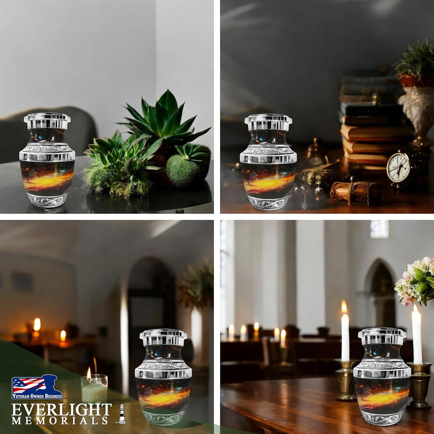 Small Keepsake Urn for Human Ashes -  Celestial Journey