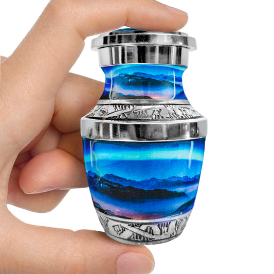 Aurora Borealis Small Keepsake Urn for Human Ashes