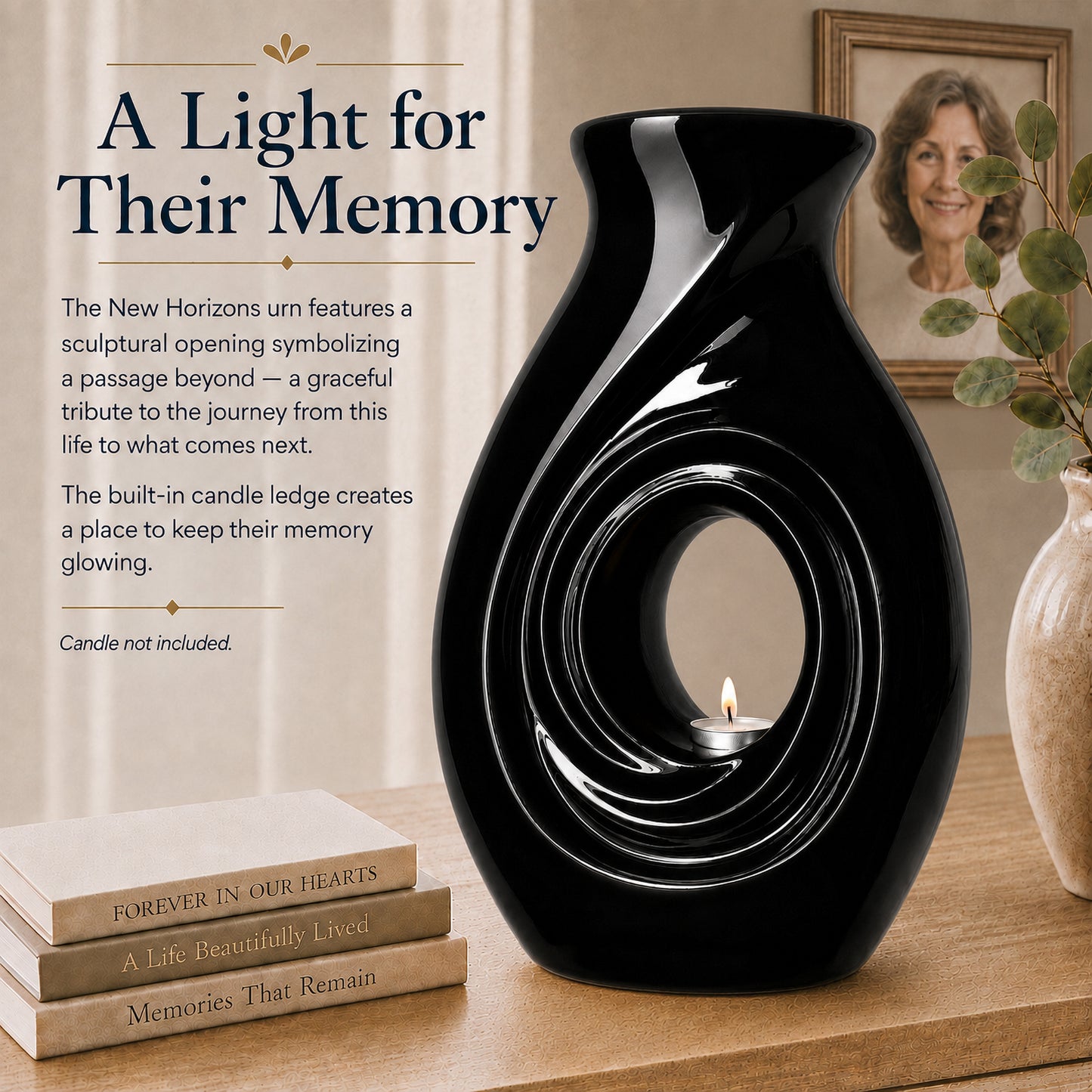 New Horizons Black urn – A Memorial as Meaningful as Their Life infographic
